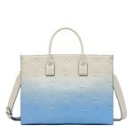 MCM LARGE MÜNCHEN TOTE IN GRADATION MONOGRAM LEATHER BLUE