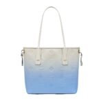 MCM SMALL LIZ SHOPPER IN GRADATION MONOGRAM LEATHER BLUE