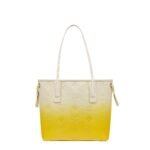 MCM SMALL LIZ SHOPPER IN GRADATION MONOGRAM LEATHER YELLOW