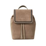 BRUNELLO CUCINELLI SUEDE BACKPACK WITH PRECIOUS CONTOUR