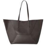 BRUNELLO CUCINELLI CALFSKIN SHOPPER BAG WITH MONILI