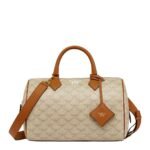 MCM MEDIUM ELLA BOSTON BAG IN LAURETOS BEIGE