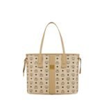 MCM MEDIUM REVERSIBLE LIZ SHOPPER IN VISETOS BEIGE
