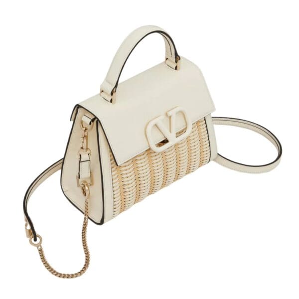 VALENTINO GARAVANI SMALL VSLING WICKER HANDBAG