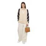 MCM MINI TONI TOP-ZIP SHOPPER IN VISETOS COGNAC