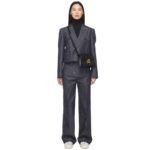 MCM SMALL TRACY SHOULDER BAG IN VISETOS BLACK