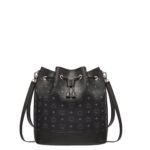 MCM LARGE DESSAU DRAWSTRING BAG IN VISETOS BLACK
