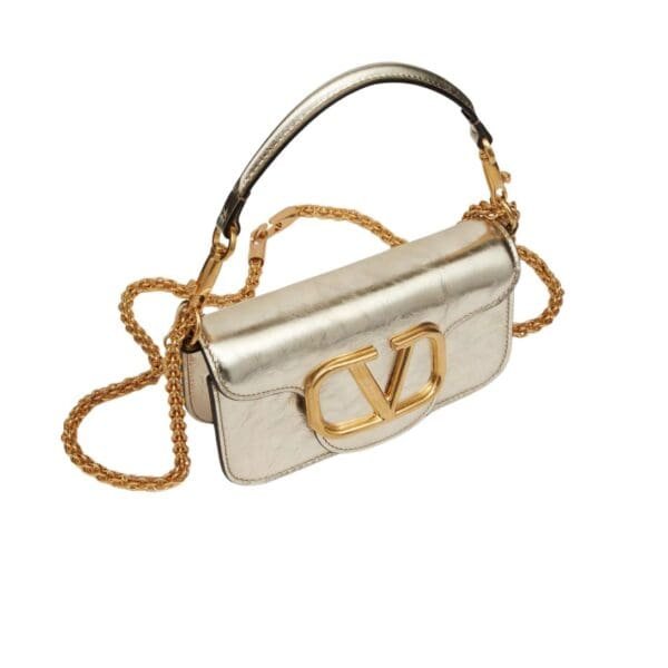 SMALL VALENTINO GARAVANI LOCÒ METALLIC CALFSKIN SHOULDER BAG - Image 5
