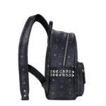 MCM SMALL STARK SIDE STUDS BACKPACK IN VISETOS BLACK