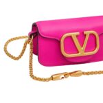 VALENTINO GARAVANI LOCÒ MICRO BAG IN CALFSKIN LEATHER WITH CHAIN