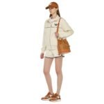 MCM MEDIUM DESSAU DRAWSTRING BAG IN VISETOS COGNAC