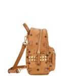 MCM X-MINI STARK BEBE BOO SIDE STUDS BACKPACK IN VISETOS COGNAC