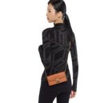 MCM LARGE TRACY CHAIN WALLET IN LEATHERT VISETOS MIX COGNAC