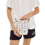 MCM MINI DESSAU DRAWSTRING BAG IN VISETOS WHITE