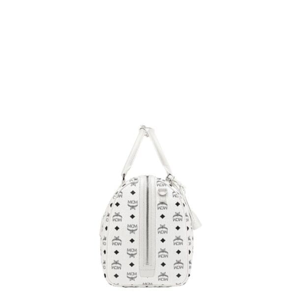 MCM OTTOMAR WEEKENDER BAG IN VISETOS WHITE - Image 7