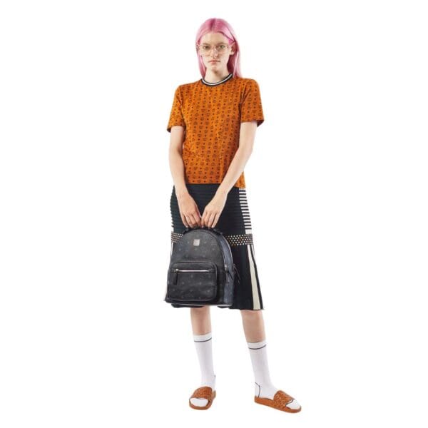 MCM SMALL STARK BACKPACK IN VISETOS BLACK