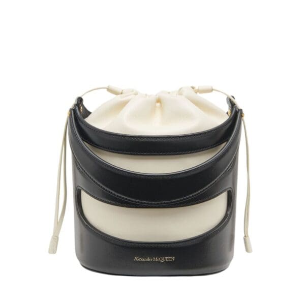 McQueen Women's the rise bucket in black/soft ivory