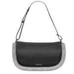 JWA BUMPER-15 - LEATHER SHOULDER BAG WITH CRYSTAL
