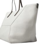 BRUNELLO CUCINELLI COTTON AND LINEN CANVAS SHOPPER BAG WITH MONILI
