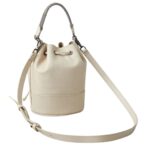 BRUNELLO CUCINELLI CALFSKIN BUCKET BAG WITH PRECIOUS BRAIDED HANDLE