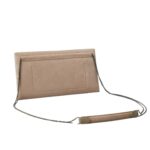 BRUNELLO CUCINELLI SUEDE ENVELOPE BAG WITH PRECIOUS CHAIN