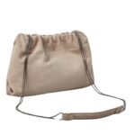 BRUNELLO CUCINELLI SUEDE SOFT BAG WITH PRECIOUS CHAIN