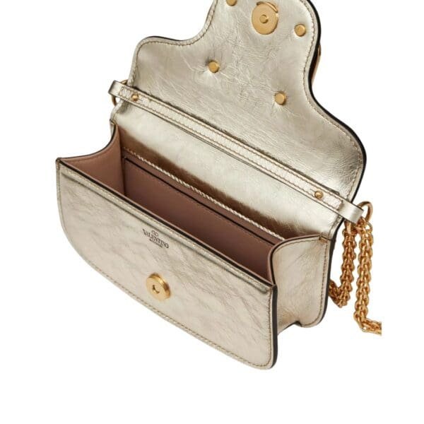 SMALL VALENTINO GARAVANI LOCÒ METALLIC CALFSKIN SHOULDER BAG - Image 6
