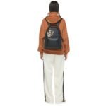 MCM SMALL X BAPE STRAK BACKPACK IN VISETOS BLACK