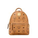 MCM X-MINI STARK BEBE BOO SIDE STUDS BACKPACK IN VISETOS COGNAC