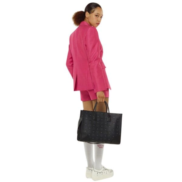 MCM X-LARGE MUNCHEN TOTE IN VISETOS BLACK - Image 6