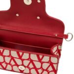 SMALL VALENTINO GARAVANI LOCÒ TOILE ICONOGRAPHE SHOULDER BAG