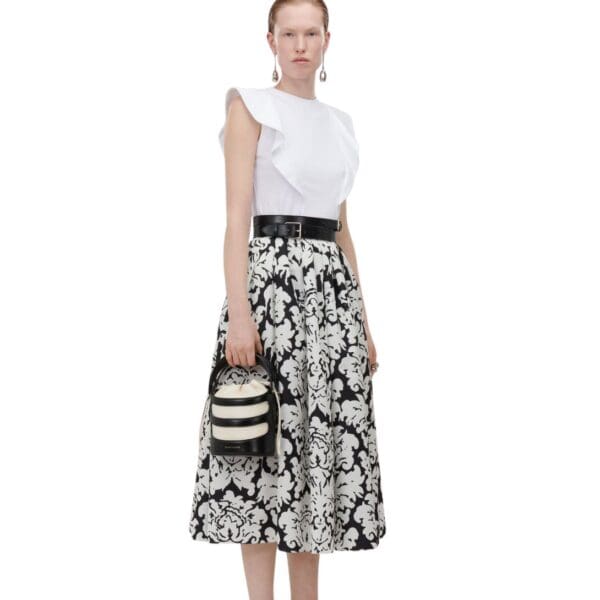 McQueen Women's the rise bucket in black/soft ivory