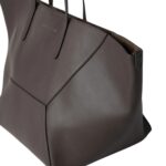 BRUNELLO CUCINELLI CALFSKIN SHOPPER BAG WITH MONILI