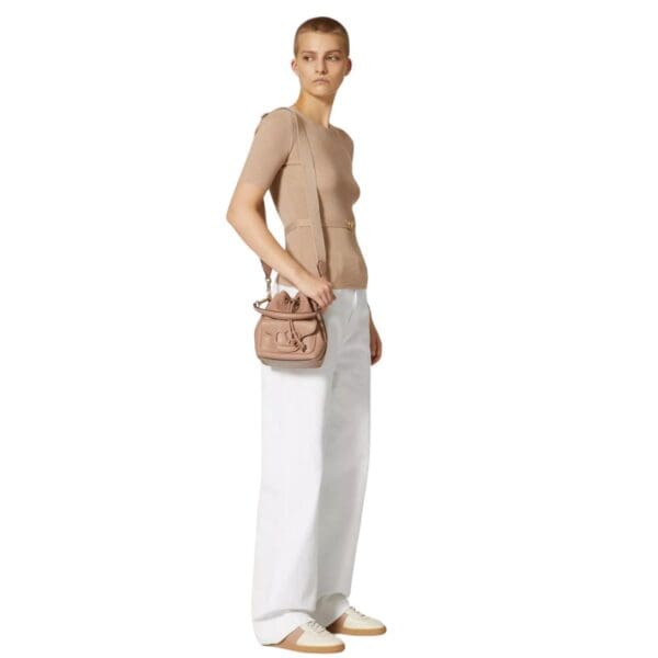 VALENTINO GARAVANI LOCÒ CALFSKIN BUCKET BAG - Image 9