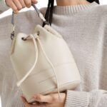 BRUNELLO CUCINELLI CALFSKIN BUCKET BAG WITH PRECIOUS BRAIDED HANDLE