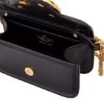VALENTINO GARAVANI LOCÒ MICRO BAG IN CALFSKIN LEATHER WITH CHAIN