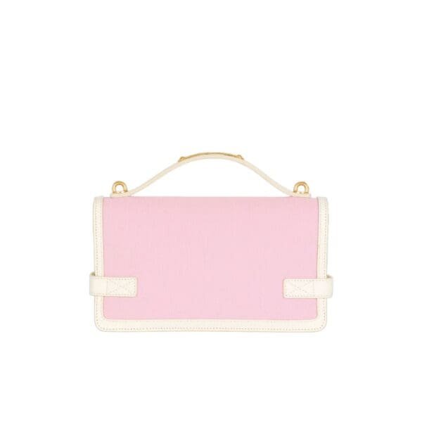 BALMAIN B-BUZZ 24 CANVAS AND LEATHER BAG - Image 3
