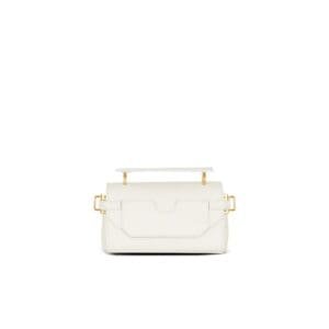 BALMAIN B-BUZZ 19 MONOGRAM GRAINED LEATHER BAG