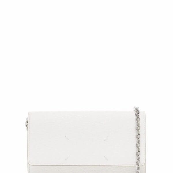 MAISON MARGIELA FOUR-STITCH LEATHER WALLET-ON-CHAIN