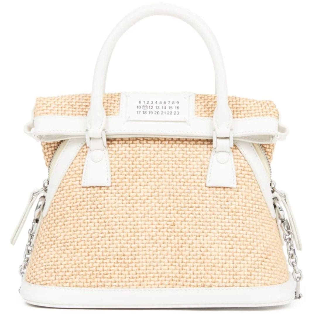 MAISON MARGIELA 5AC CLASSIQUE STRAW MINI BAG