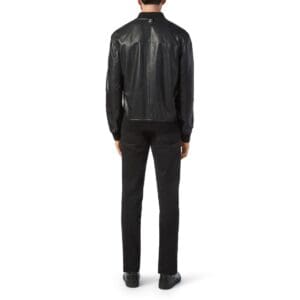 BILLIONAIRE LEATHER BOMBER CREST