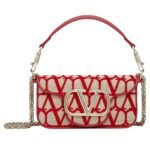 SMALL VALENTINO GARAVANI LOCÒ TOILE ICONOGRAPHE SHOULDER BAG