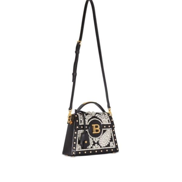 BALMAIN B-BUZZ DYNASTY BAG IN EMBROIDERED SATIN - Image 2