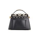 BALMAIN B-BUZZ DYNASTY BAG IN EMBROIDERED SATIN