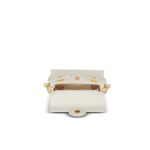 BALMAIN B-BUZZ 19 MONOGRAM GRAINED LEATHER BAG