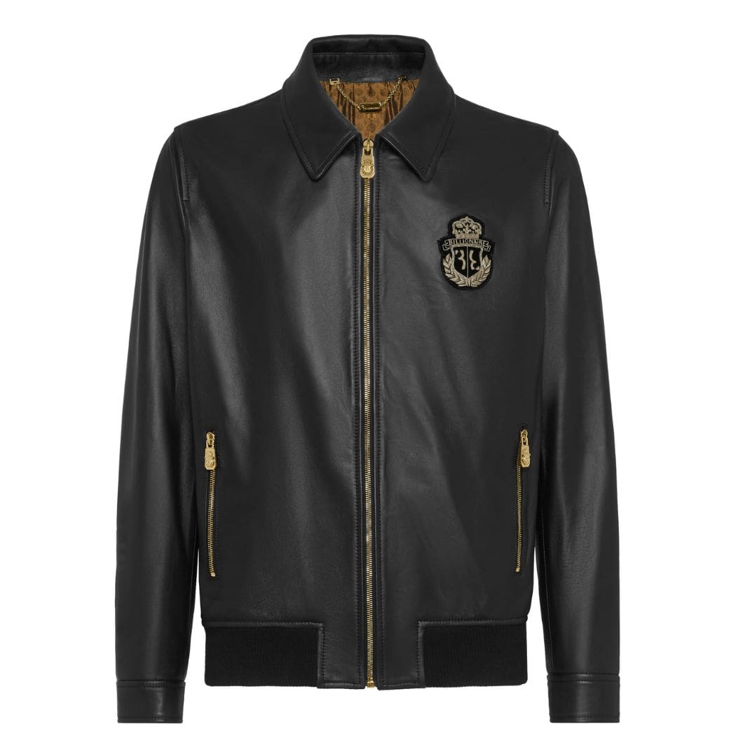 BILLIONAIRE LEATHER BOMBER