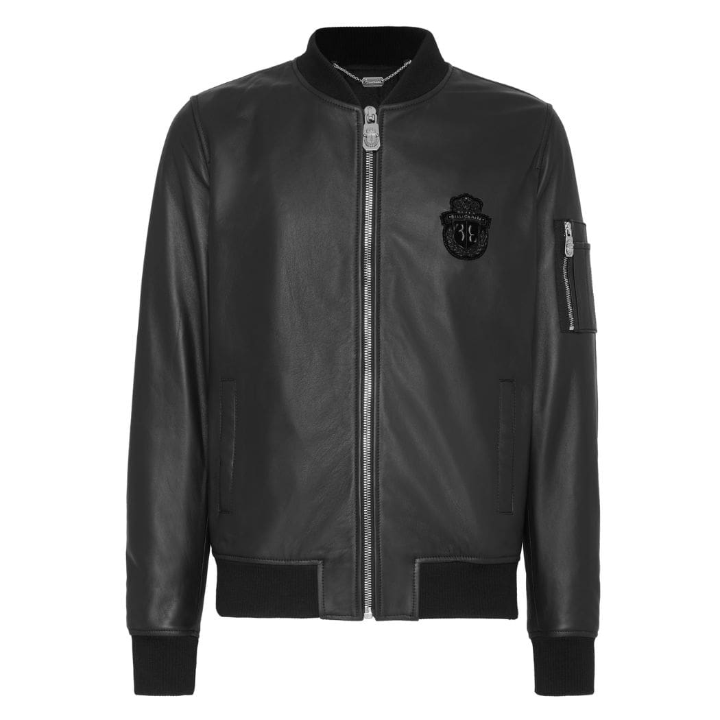 BILLIONAIRE BASIC LEATHER BOMBER