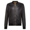 BILLIONAIRE BASIC LEATHER BOMBER MEMBERS ONLY