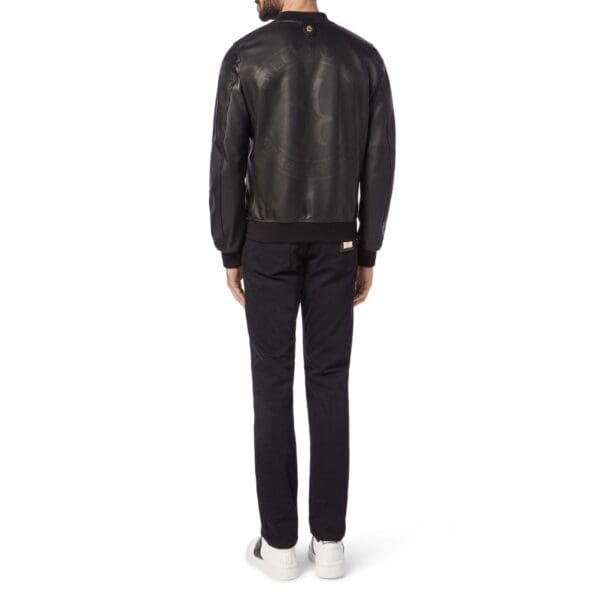 BILLIONAIRE BASIC LEATHER BOMBER MEMBERS ONLY