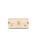 BALMAIN B-BUZZ POUCH 23 LEATHER CLUTCH